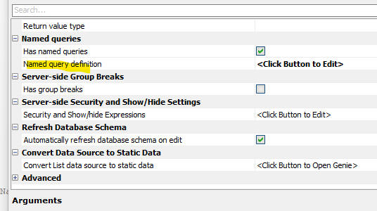 Has named queries (List Builder → Data Source)